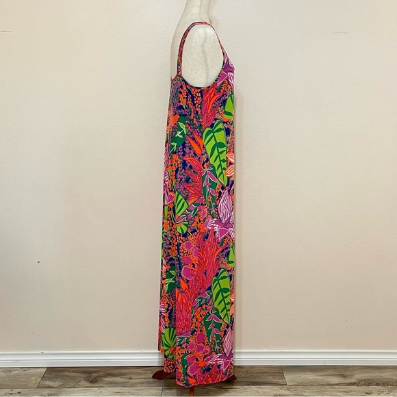 Trina Turk Resort Wear Violina Print Jersey Maxi Floral Dress - Picture 5 of 15